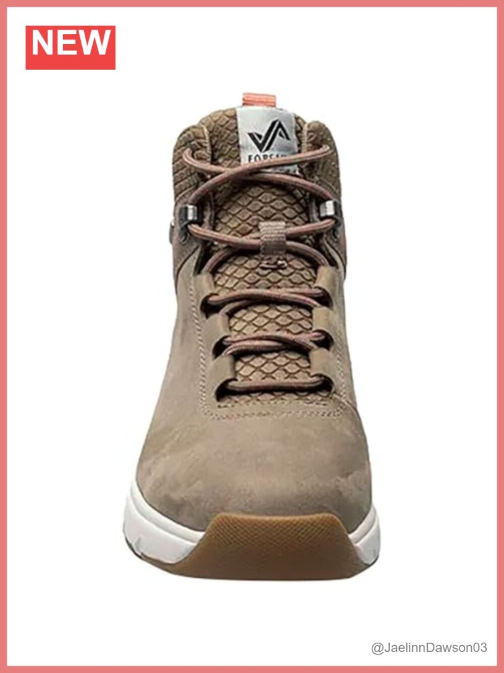 Waterproof Leather Lace-Up Hiking Boots Ankle Mid Cushioned - Picture 4 of 6